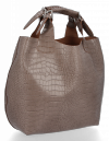Kožené kabelka shopper bag Vittoria Gotti zemitá VG804
