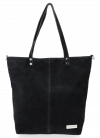 Kožené kabelka shopper bag Vittoria Gotti čierna VG41