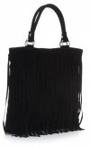 Kožené kabelka univerzálna Genuine Leather čierna 60499