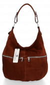 Kožené kabelka univerzálna Genuine Leather hnedá 8309