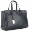 Kožené kabelka kufrík Genuine Leather šedá 3239