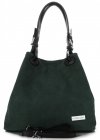 Kožené kabelka shopper bag Vittoria Gotti fľašková zelená V90047CH