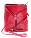 Kožené kabelka listonoška Genuine Leather červená 208