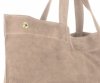 Kožené kabelka shopper bag Vera Pelle béžová A19