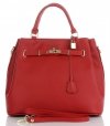 Kožené kabelka kufrík Vittoria Gotti červená V366