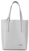 Kožené kabelka shopper bag Vittoria Gotti svetlo šedá V3121