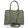 Kožené kabelka kufrík Vittoria Gotti fľašková zelená V554050