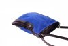 Kožené kabelka listonoška Genuine Leather 444 modrá