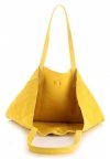 Kožené kabelka shopper bag Vera Pelle žltá 601