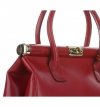 Kožené kabelka kufrík Genuine Leather červená 816(2