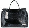 Kožené kabelka kufrík Vittoria Gotti čierna V028PIT
