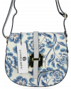 Kožené kabelka listonoška Vittoria Gotti modrá V322