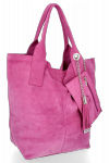 Kožené kabelka shopper bag Vittoria Gotti ružová V5190