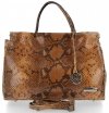 Kožené kabelka kufrík Vittoria Gotti ryšavá V028PIT