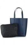 Kožené kabelka shopper bag Vittoria Gotti tmavo modrá V3121