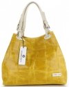 Kožené kabelka shopper bag Vittoria Gotti žltá V692754
