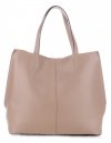Kožené kabelka shopper bag Vittoria Gotti béžová V8