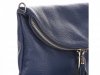 Kožené kabelka listonoška Vera Pelle tmavo modrá E9