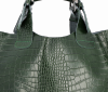 Kožené kabelka shopper bag Vittoria Gotti fľašková zelená VG804