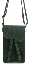 Kožené kabelka univerzálna Vittoria Gotti fľašková zelená V6256C