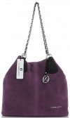 Kožené kabelka shopper bag Vittoria Gotti fialová V3081