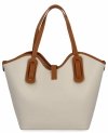 Kožené kabelka shopper bag Vittoria Gotti béžová 631