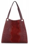 Kožené kabelka shopper bag Vera Pelle červená 10477