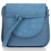 Kožené kabelka listonoška Vittoria Gotti svetlo modrá V5985