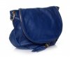 Kožené kabelka listonoška Genuine Leather nevädzovo modrá A3