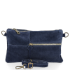 Kožené kabelka listonoška Vittoria Gotti tmavo modrá VPOS8