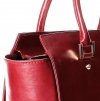 Kožené kabelka kufrík Genuine Leather 2222 červená