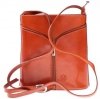 Kožené kabelka listonoška Genuine Leather 208 ryšavá