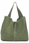 Kožené kabelka shopper bag Vittoria Gotti zelená V6048