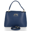 Kožené kabelka kufrík Vittoria Gotti modrá V7710