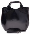 Kožené kabelka shopper bag Vera Pelle čierna 854