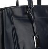 Kožené kabelka kufrík Genuine Leather tmavo modrá 3239