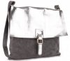 Kožené kabelka listonoška Genuine Leather čierna 50724