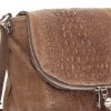 Kožené kabelka listonoška Genuine Leather zemitá 424