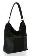 Kožené kabelka shopper bag Roberto Ricci čierna 19141
