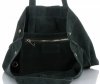 Kožené kabelka shopper bag Vera Pelle fľašková zelená A19