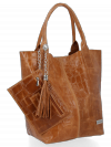 Kožené kabelka shopper bag Vittoria Gotti ryšavá B15
