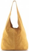 Kožené kabelka shopper bag Vittoria Gotti horčicová V8802