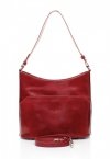 Kožené kabelka klasická Vera Pelle 17 červená