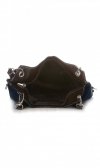 Kožené kabelka listonoška Genuine Leather tmavo modrá 517