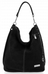 Kožené kabelka univerzálna Vittoria Gotti čierna VG42