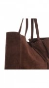 Kožené kabelka shopper bag Vera Pelle čokoládová 601
