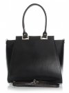 Kožené kabelka kufrík Genuine Leather čierna 9060