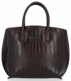 Kožené kabelka kufrík Vittoria Gotti čokoládová V4382COCO