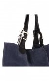 Kožené kabelka shopper bag Genuine Leather indigo 605