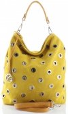 Kožené kabelka shopper bag Vittoria Gotti žltá V3077Z